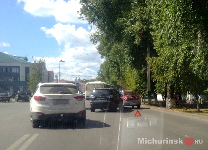ДТП на Липецком шоссе. Мицубиси и Лада Гранта